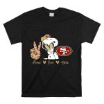Snoopy Peace Love 49ers Sf T Shirt 6