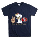 Snoopy Peace Love 49ers Sf T Shirt 7