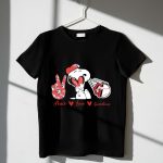Snoopy Peace Love Cleveland Guardians Baseball Iconic Imagery With Red Heart And Cap 1 T Shirt.jpg