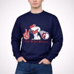 Snoopy Peace Love Cleveland Guardians Baseball Iconic Imagery With Red Heart And Cap 3 Sweatshirt.jpg