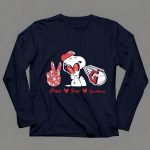 Snoopy Peace Love Cleveland Guardians Baseball Iconic Imagery With Red Heart And Cap 6 Long Sleeves.jpg