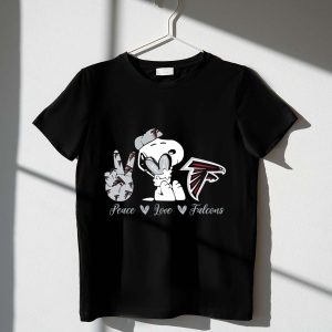 Snoopy Peace Love Falcons Atlanta Football 1 T Shirt