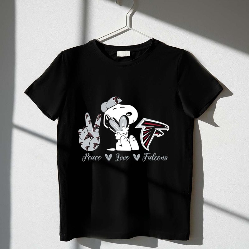 Snoopy Peace Love Falcons Atlanta Football 1 T Shirt
