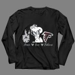 Snoopy Peace Love Falcons Atlanta Football 4 Long Sleeves