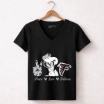 Snoopy Peace Love Falcons Atlanta Football 7 Womens V Neck