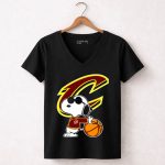 Snoopy Peanuts Cleveland Cavaliers NBA Basketball 6 Womens V Neck