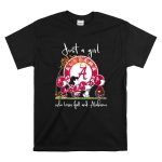 Snoopy Peanuts Just A Girl Who Love Fall And Alabama Crimson Tide T Shirt 6