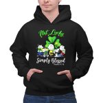 Snoopy Peanuts Not Lucky Simply Blessed Romans 4 7 8 2 Hoodie