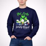 Snoopy Peanuts Not Lucky Simply Blessed Romans 4 7 8 3 Sweatshirt