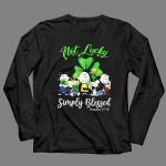 Snoopy Peanuts Not Lucky Simply Blessed Romans 4 7 8 4 Long Sleeves
