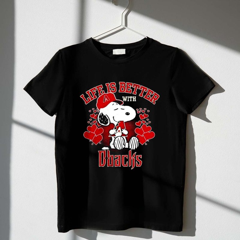 Snoopy Peanuts Life Is Better With Arizona Diamondbacks 1 T Shirt.jpg