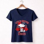 Snoopy Peanuts life is better with Arizona Diamondbacks 5 Womens V Neck.jpg