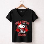 Snoopy Peanuts life is better with Arizona Diamondbacks 7 Womens V Neck.jpg