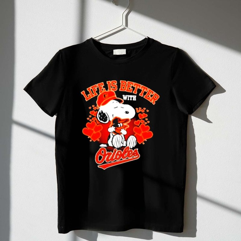 Snoopy Peanuts Life Is Better With Baltimore Orioles 1 T Shirt