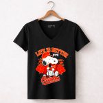 Snoopy Peanuts life is better with Baltimore Orioles 7 Womens V Neck