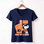 Snoopy Philadelphia Flyers 1 Dad One Of A Kind 5 Womens V Neck.jpg