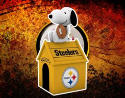 Snoopy Pittsburgh Steelers Banner