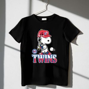 Snoopy Playing Baseball Mlb Minnesota Twins Shirt