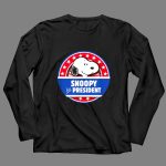 Snoopy President Campaign Badge Stars 4 Long Sleeves 1