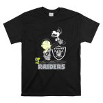 Snoopy Raiders Football Team with Las Vegas Logo and Friends T Shirt 6