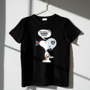 Snoopy Raiders Haters Football Helmet Taunting Peanuts Raiders Fans 1 T Shirt