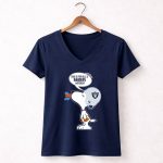 Snoopy Raiders Haters Football Helmet Taunting Peanuts Raiders Fans 5 Womens V Neck