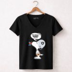 Snoopy Raiders Haters Football Helmet Taunting Peanuts Raiders Fans 7 Womens V Neck