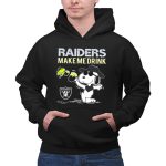 Snoopy Raiders Make Me Drink Oakland Raiders Fans 2 Hoodie