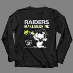 Snoopy Raiders Make Me Drink Oakland Raiders Fans 4 Long Sleeves