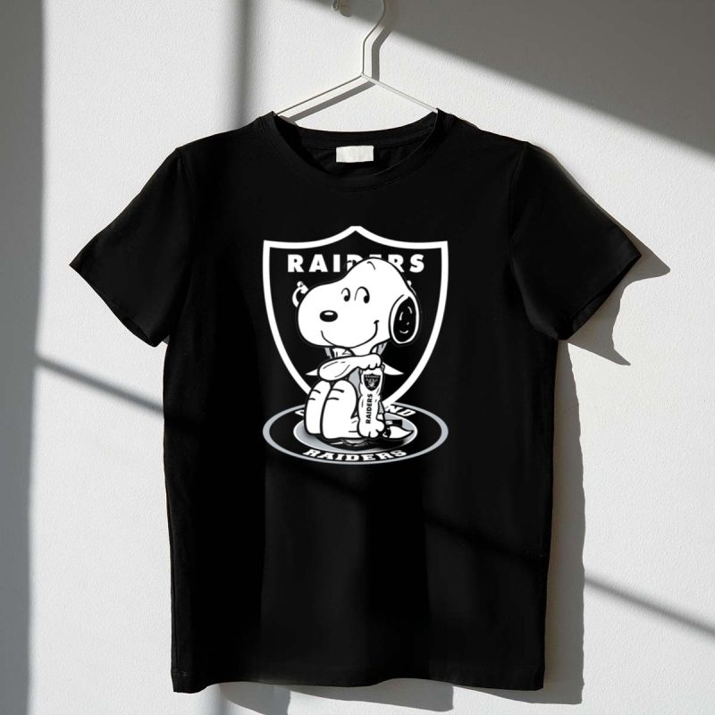 Snoopy Raiders Oakland Raiders Football Nfl Peanuts Crossover 1 T Shirt