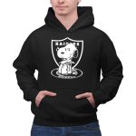 Snoopy Raiders Oakland Raiders Football NFL Peanuts Crossover 2 Hoodie
