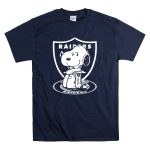 Snoopy Raiders Oakland Raiders Football NFL Peanuts Crossover T Shirt 7