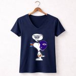 Snoopy Ravens Helmet This Is For All U Ravens Haters 5 Womens V Neck