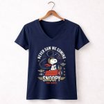 Snoopy Red Baron Never Saw Me Coming 5 Womens V Neck.jpg