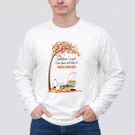 Snoopy Relaxing Under Autumn Tree Listening to Freddie Mercury Alone Vinyl Record Player 4 Long Sleeves.jpg
