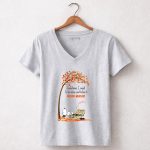 Snoopy Relaxing Under Autumn Tree Listening to Freddie Mercury Alone Vinyl Record Player 7 Womens V Neck.jpg