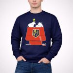 Snoopy Relaxing on Doghouse Knights Featuring Hockey Sticks and Woodstock 3 Sweatshirt.jpg
