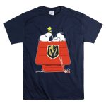 Snoopy Relaxing on Doghouse Knights Featuring Hockey Sticks and Woodstock T Shirt 7.jpg