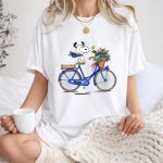 Snoopy Riding Gators Bike with Florida Gators Logo and Basket of Flowers 1 T Shirt.jpg