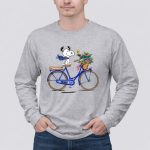 Snoopy Riding Gators Bike with Florida Gators Logo and Basket of Flowers 6 Long Sleeves.jpg
