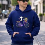 Snoopy Riding Purple Bicycle with LSU Tigers Bouquet 8 Hoodie 1.jpg