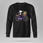 Snoopy Riding Purple Bicycle with LSU Tigers Bouquet 9 Sweatshirt 1.jpg