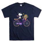 Snoopy Riding Purple Bicycle with LSU Tigers Bouquet T Shirt 7 1.jpg