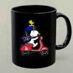 Snoopy Riding Vespa Los Angeles Dodgers Mascot with Woodstock 1 mug 1.jpg
