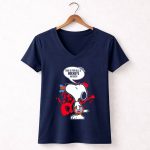 Snoopy Rockets Haters Houston Basketball Fans 5 Womens V Neck