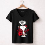 Snoopy Rockets Haters Houston Basketball Fans 6 Womens V Neck