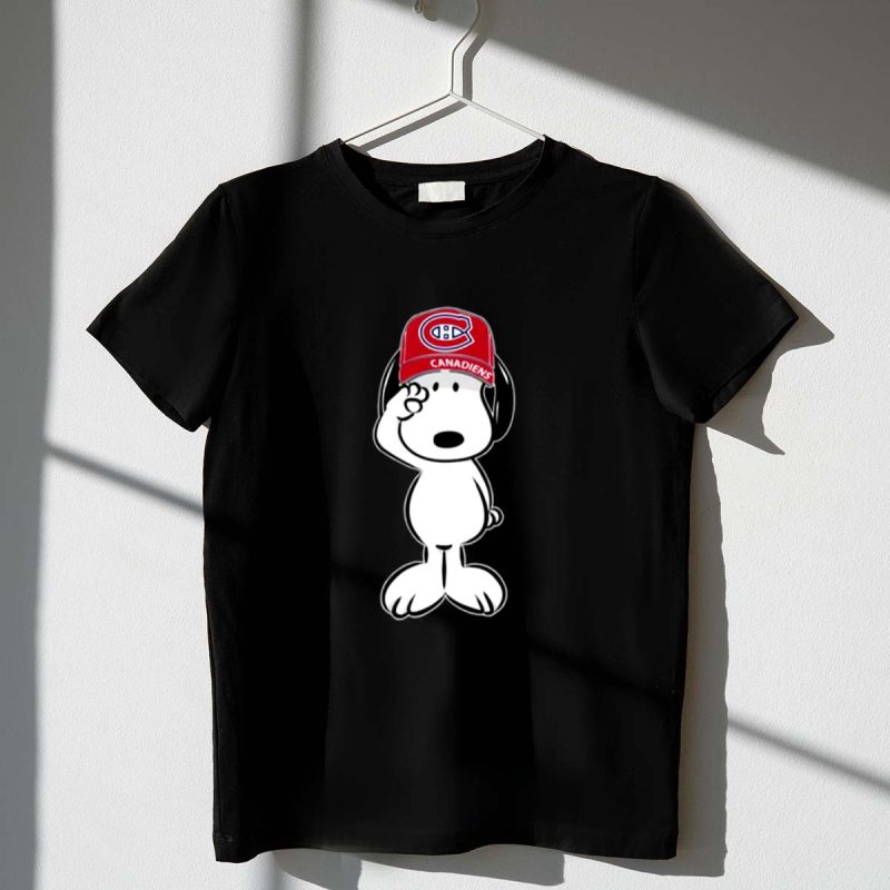 Snoopy Salute Montreal Canadiens 1 T Shirt