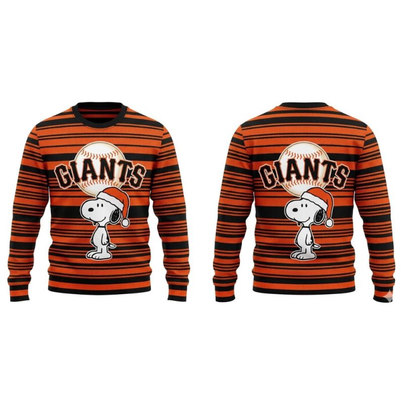 Snoopy San Francisco Giants Christmas Ugly Sweater 1.Jpg