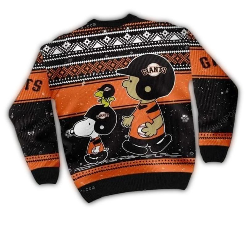 Snoopy San Francisco Giants Graphic Ugly Sweater 1.Jpg