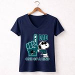 Snoopy San Jose Sharks 1 Dad One Of A Kind 5 Womens V Neck.jpg